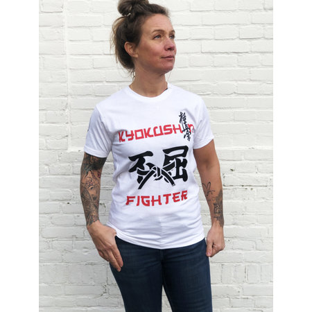 ISAMU Kyokushin Fighter 'Jakku' T-shirt Wit