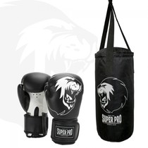 Super Pro Combat Gear Punching Bag Set Junior Black / White