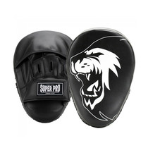 Super Pro Combat Gear Handpads Curved PU Black/White