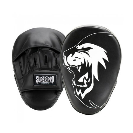 Super Pro Super Pro Combat Gear Handpads Curved PU Black/White