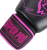 Super Pro Super Pro Combat Gear Warrior Leather (kick)boxinggloves Black/Pink