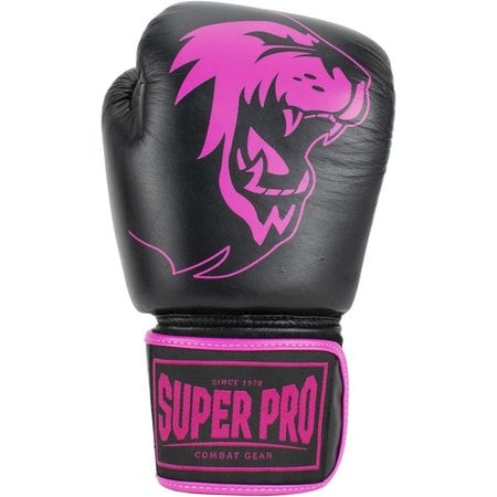 Super Pro Super Pro Combat Gear Warrior Leather (kick)boxinggloves Black/Pink