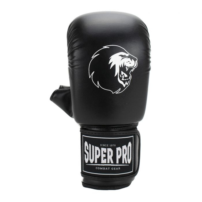 Super Pro Combat Gear Victor Punching Bag Gloves Black/White | Budoworldshop