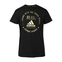 adidas T-Shirt Combat Sports Zwart/Goud