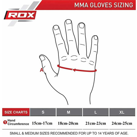 RDX SPORTS RDX MMA Grappling Handschoenen F15 Zwart