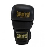 Super Pro Super Pro Combat Gear MMA Shooter Handschoenen Leder Zwart/Goud