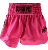 Super Pro Super Pro Combat Gear Thai and Kickboxing Shorts Hero Pink/Black