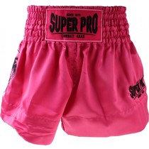 Super Pro Combat Gear Thai en Kickboksshort Hero Roze/Zwart