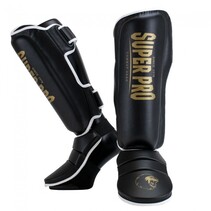 Super Pro Shinguard Protector Black/Gold/White