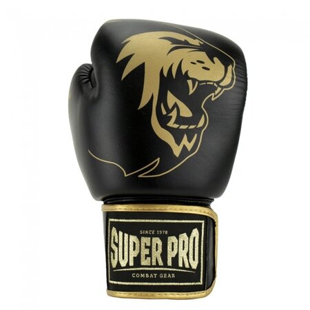 Super Pro Super Pro Combat Gear Warrior Lederen (kick)bokshandschoenen Zwart/Goud