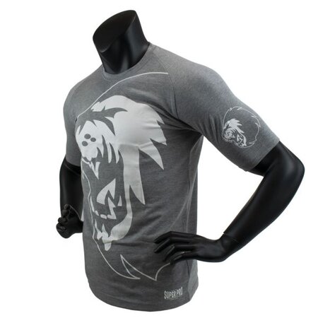 Super Pro Super Pro T-Shirt Lion Logo Gray/White