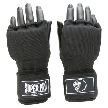 Super Pro Super Pro Inner Gloves With Wraps- Black