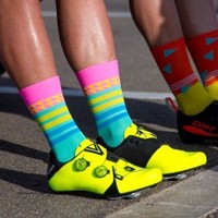 thumb-Sporcks 500 Watts Pink Bike Classic Cyclingsocks-2