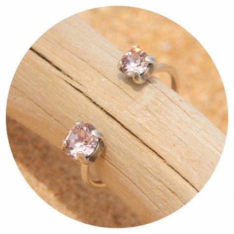 Silberner Ring LIV vintage rose