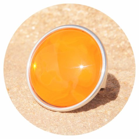 Silberner Ring CALÓ orange opal