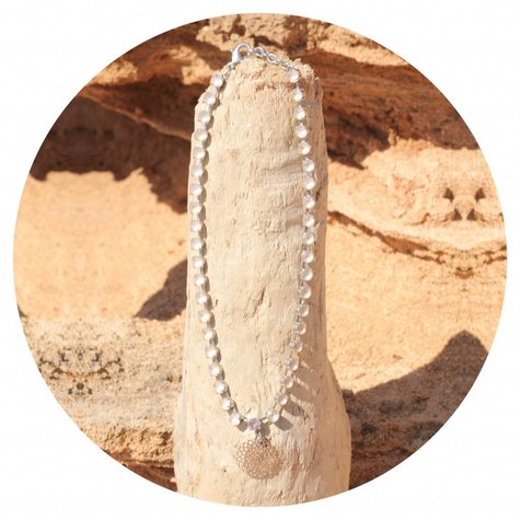 artjany Mandala Collier mit crystals in royal ivory