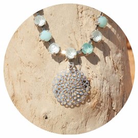 Silbernes Collier MANDALA