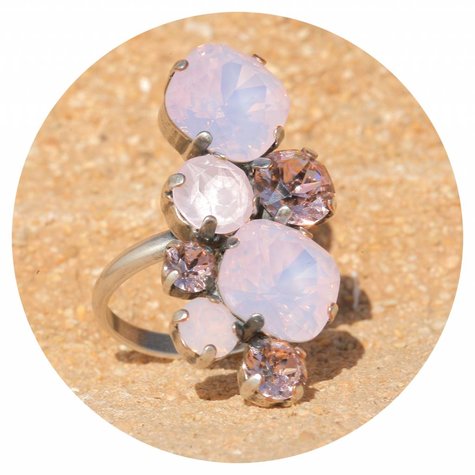 Silberner Ring NÎMES rose opal