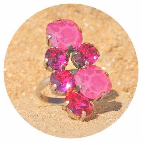 Silberner Ring ARLES pink