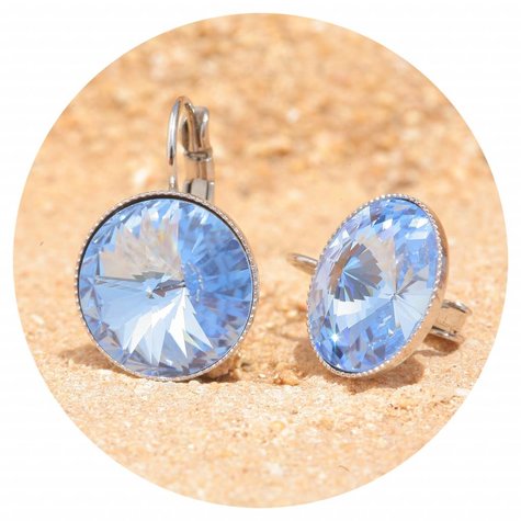Silberner Ohrring RIVOLI G light sapphire
