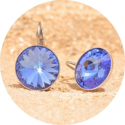 Silberner Ohrring RIVOLI G Sapphire