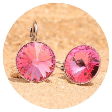 Silberner Ohrring RIVOLI G Rose