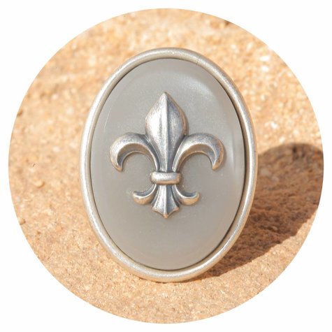 artjany Ring fleur de lys grau