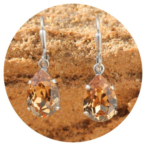 Silberner Ohrring DROP Colorado light topaz