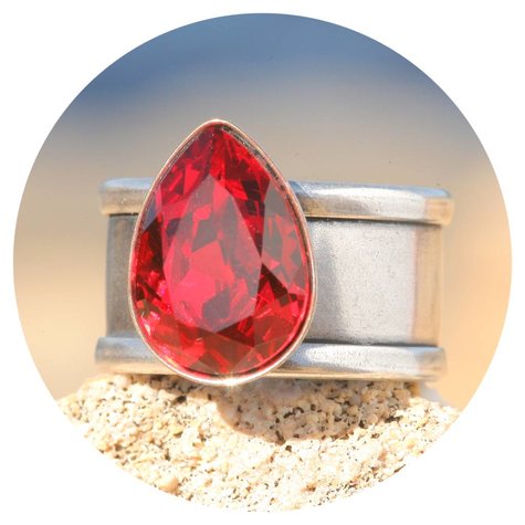 artjany Ring Tropfen in scarlet