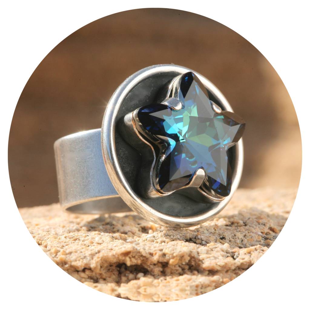 artjany Ring mystic star bermuda blue