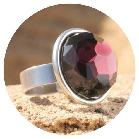 Silberner Ring ME amethyst