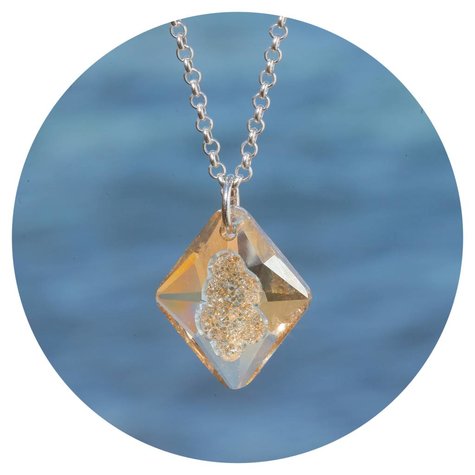 Silberne Halskette HOM golden shadow