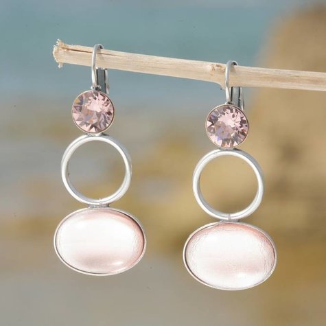 Silberner Ohrring CERCLE silberrose