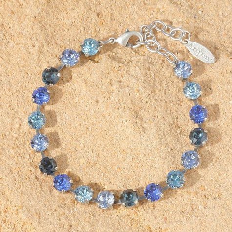 Silbernes Armband TENNIS Blau Mix