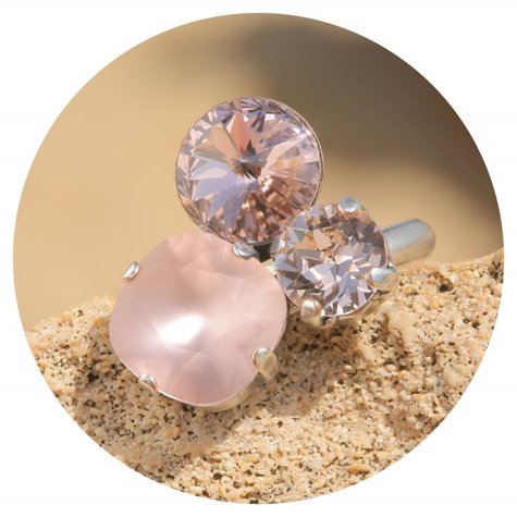 Silberner Ring TROIS47 vintage rose