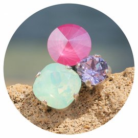 Silberner Ring TROIS 47 bunt