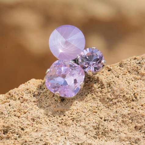 Silberner Ring TROIS47 lilac