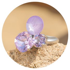 Silberner Ring TROIS  47 lilac