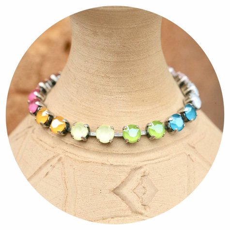 Silbernes Armband TENNIS New Rainbow Mix
