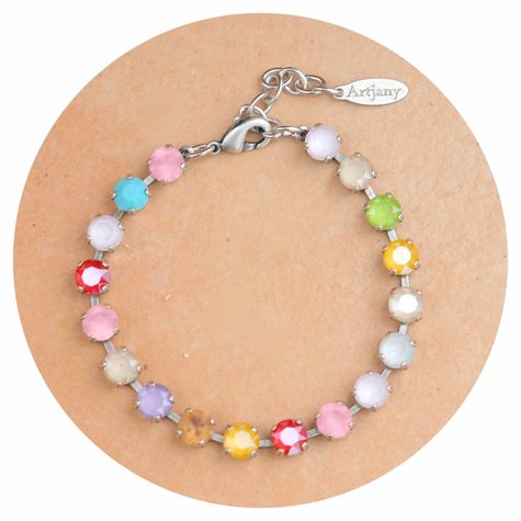 Silbernes Armband TENNIS Neo Bunt Mix
