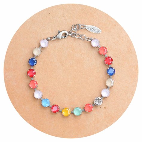 Silbernes Armband TENNIS Royal Bunt Mix
