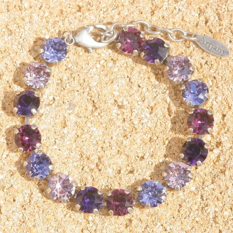 Silbernes Armband TENNIS lila mix