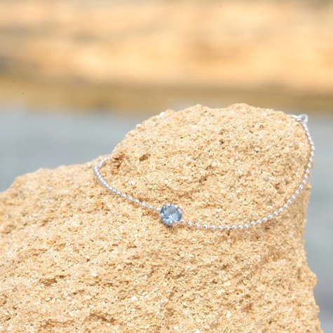 Silbernes Armband CLARA indian sapphire