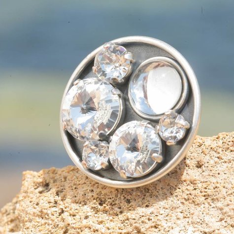 Silberner Ring SEVENTY crystal mix