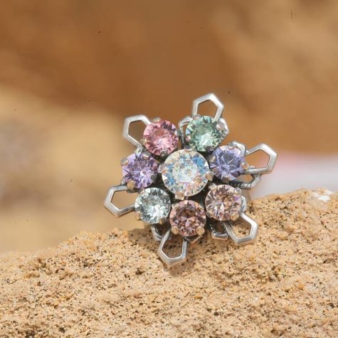 artjany Ring mit crystals im Patina mix
