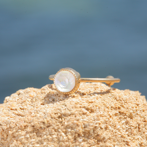 Goldener Ring LAS DALIAS light grey deLite