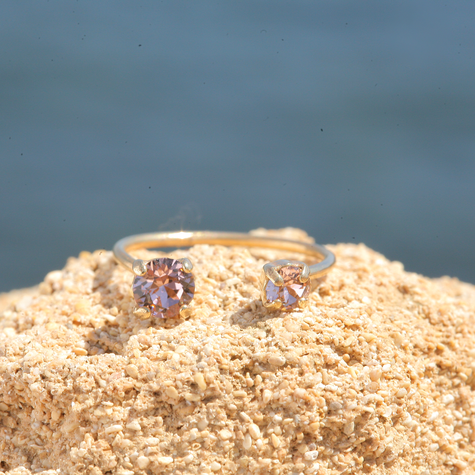 Goldener Ring LIV vintage rose
