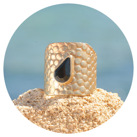 Goldener Ring GOUTTE
