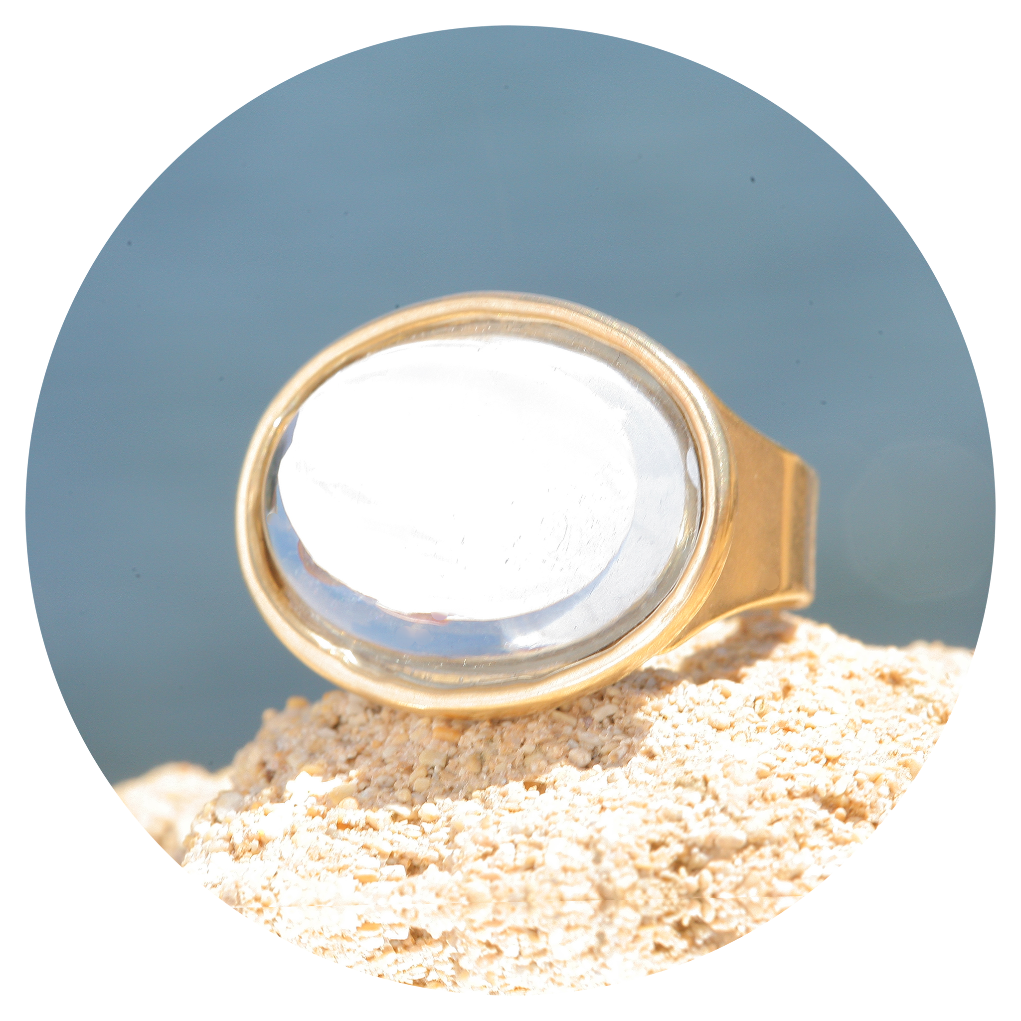 artjany goldener Ring in crystal