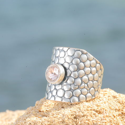 Silberner Ring 1MG  vintage rose